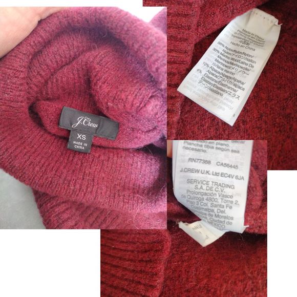 J.Crew Women’s Sweater Halter Neck Size XS Long Sleeves Winter Red Sweaters - Picture 8 of 9